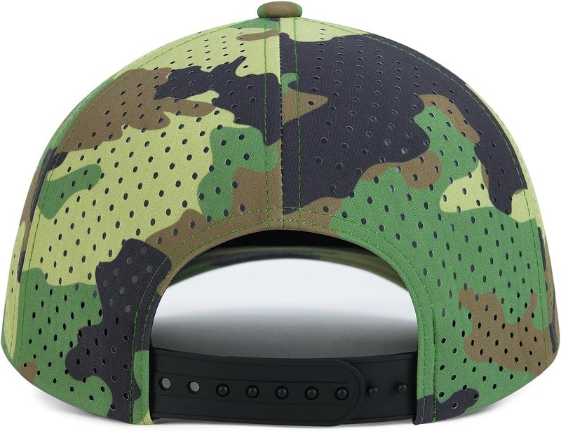 VOBOOM Men Quick Dry Baseball Cap Laser Cut Mesh Ball Curved Brim Snapback Hat - Image 4